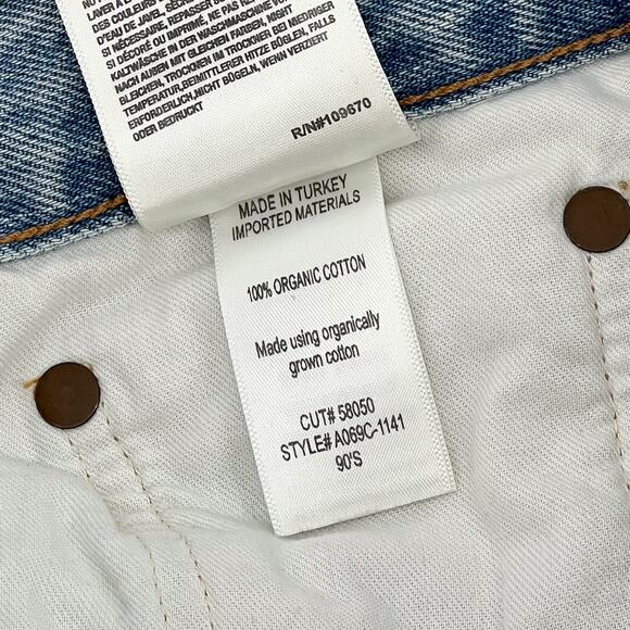 AGOLDE 90s Loose Fit Mid Rise Jeans Captured Distressed Women’s Size 27 Cotton - Picture 6 of 8